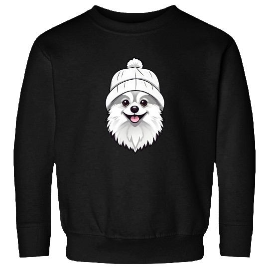 Cute Pomeranian with hat Sweatshirts