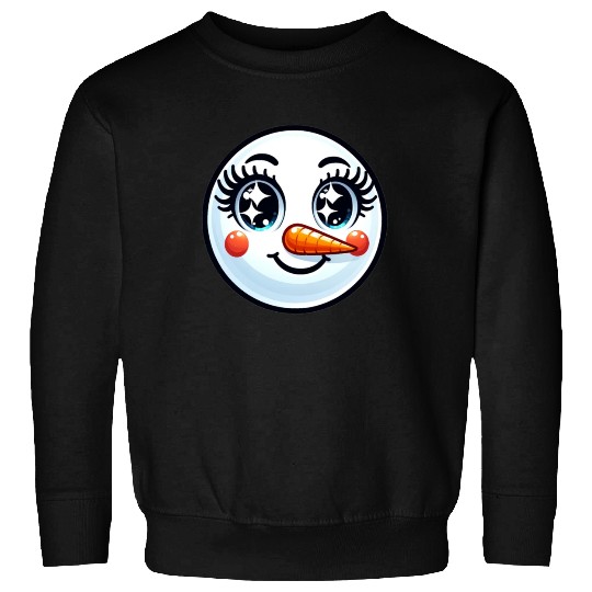 Lady Carrot-Nosed Snowwoman Cute Snowman Christmas Sweatshirts