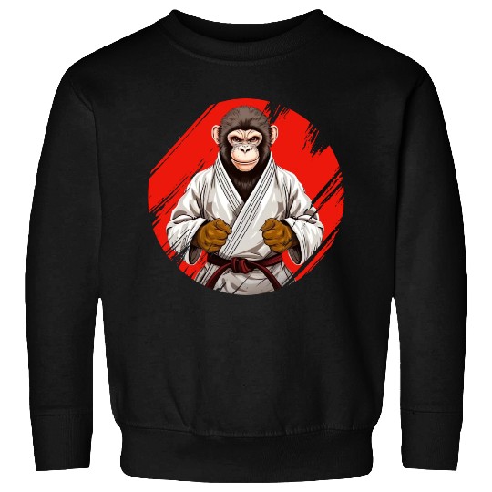 Karate Judo Monkey Chimpanzee Martial arts Sweatshirts