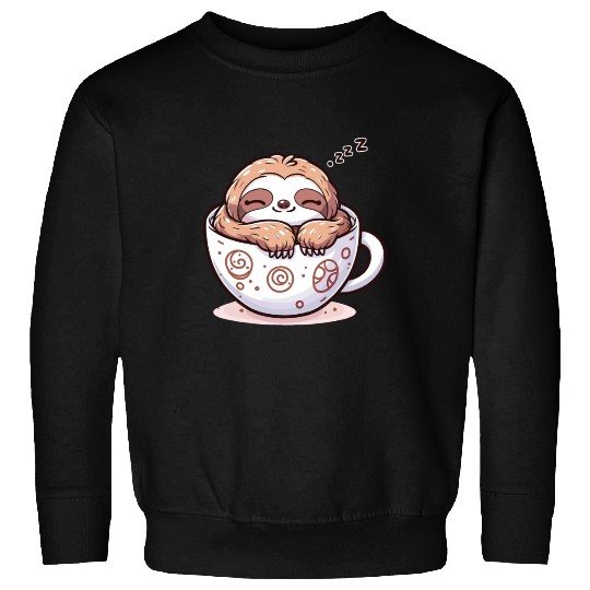 Sloffee - Sloth & Coffee Cozy Kawaii Sloth Sweatshirts