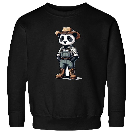 Cute Panda Farmer Sweatshirts