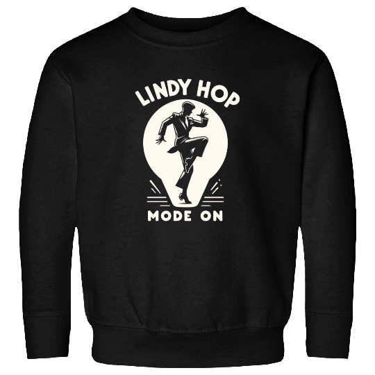 Lindy Hop Dancer Embraces Swing Dance Moves in Sweatshirts