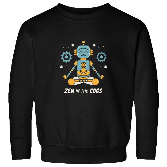 Yoga Robot: Zen in the Cogs Sweatshirts