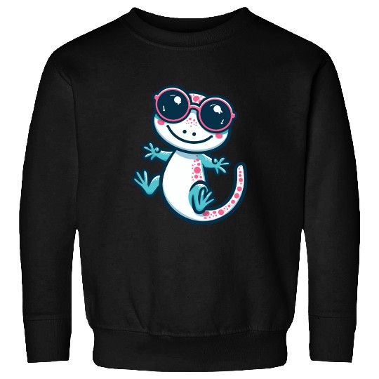 Playful Lizard Cartoon Sweatshirts