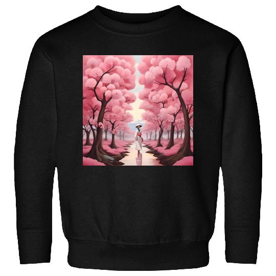 Japanese style art with cherry blossom festival Sweatshirts