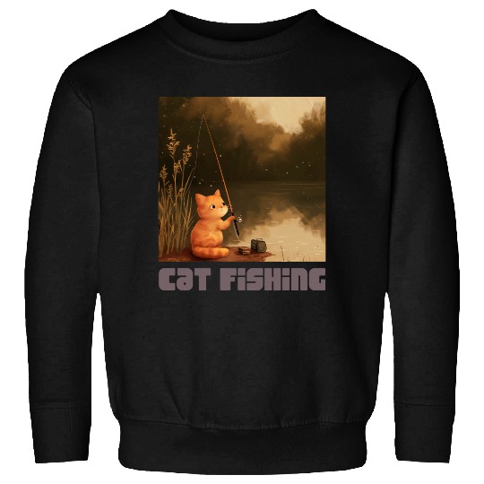 Cat Fishing Sweatshirts
