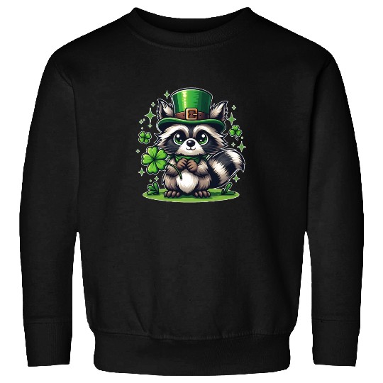 St. Patrick's Day Raccoon Revelry Sweatshirts