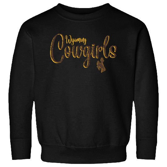 Wyoming Cow 'S Floral Script Sweatshirts