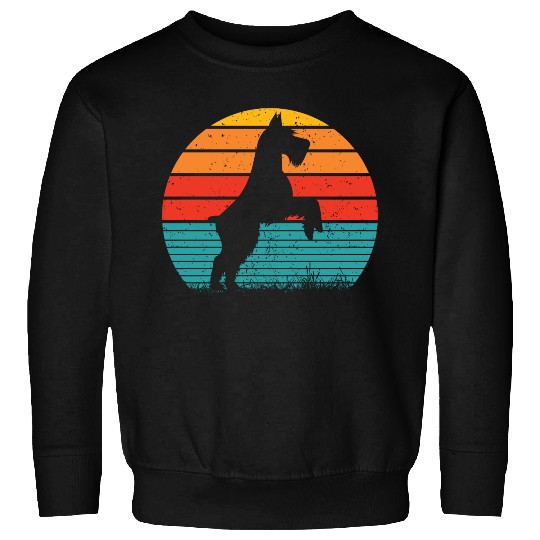 Schnauzer Dog Sunset Sweatshirts