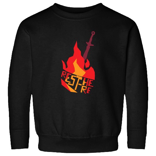 Rest Here Bonfire Gamer Design Sweatshirts
