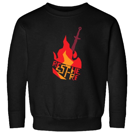 Rest Here Bonfire Gamer Design Sweatshirts
