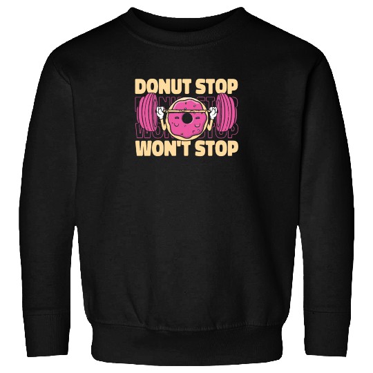 Fitness Donut Funny Donut Gym Sweatshirts