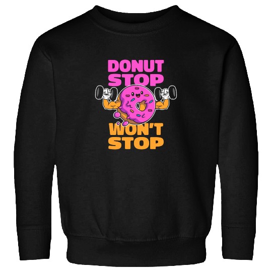 Fitness Donut Funny Donut Gym Sweatshirts