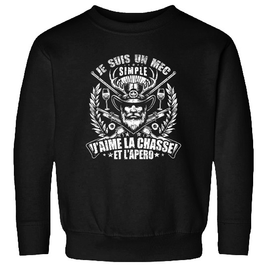J'aime La Chasse et L'apéro Idée Originale Humour Sweatshirts