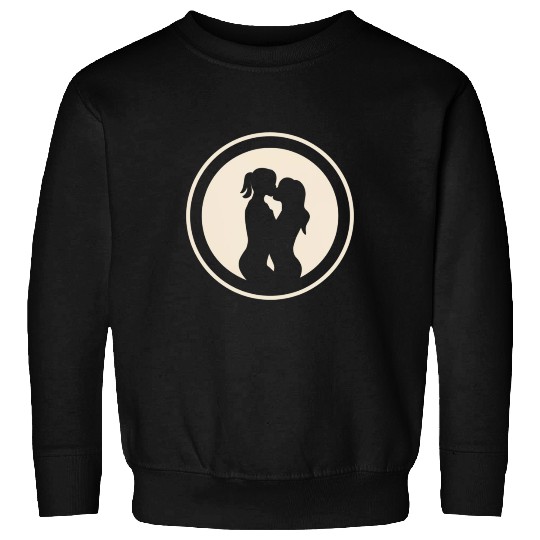 Silhouette of Lesbian Couple Sweatshirts