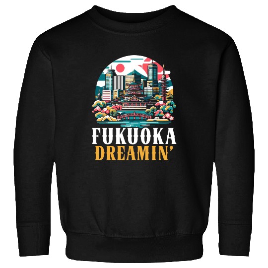 Fukuoka Japan Country Travel Vacation Japanese Sweatshirts