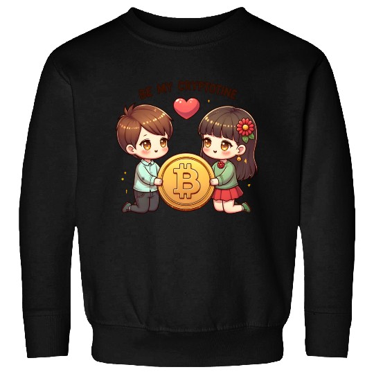 Be My Cryptotine: Adorable Bitcoin Couple Sweatshirts