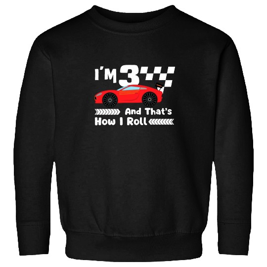 3rd Birthday Kids Racing Car Racing Boys Sweatshirts