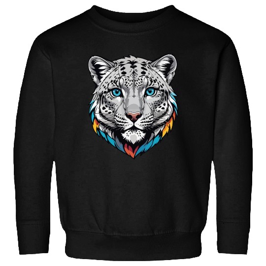Majestic Snow Leopard Portrait - Exotic Wildlife Sweatshirts