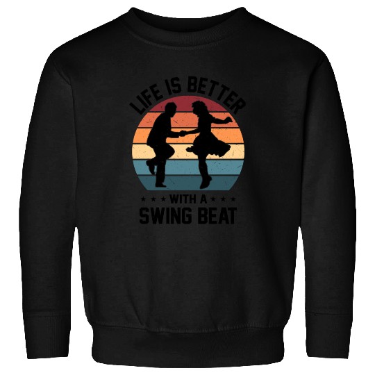 Lindy Hop Dancer Embraces Swing Dance Moves in Sweatshirts