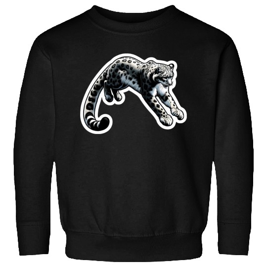 Snow Leopard Leopard White Leopard Sweatshirts