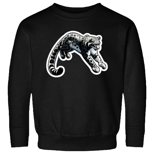 Snow Leopard Leopard White Leopard Sweatshirts