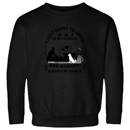 Garden Bliss: Uniting Dog Lovers and Green Thumbs! Sweatshirts