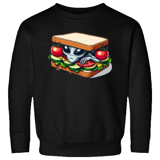 Alien Hiding in a Sandwich Sweatshirts