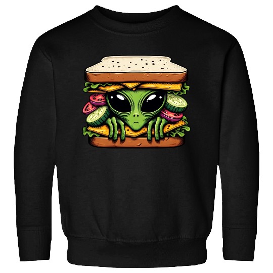 Alien Hiding in a Sandwich Sweatshirts