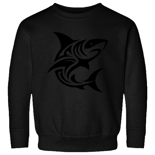 Tribal Tiger Shark Style Diver Fan Tattoo Sweatshirts