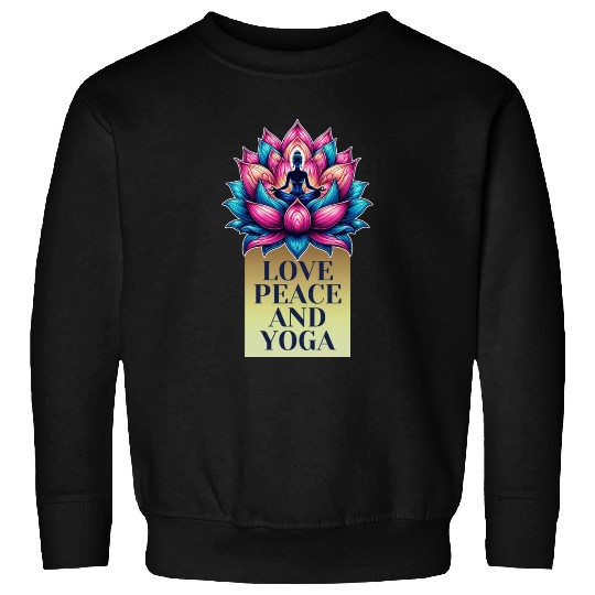 Vibrant Lotus Illustration Sweatshirts