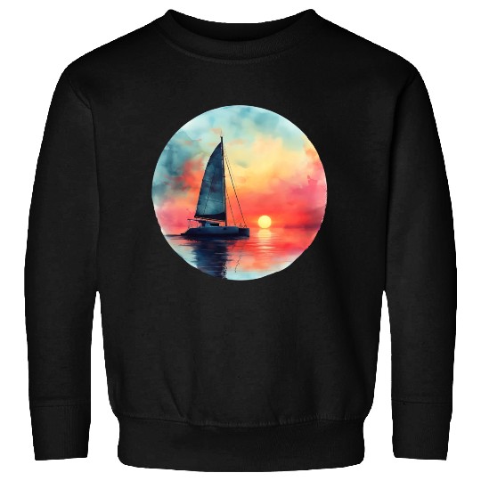 Sunset Sails - Catamaran Sailing Sweatshirts