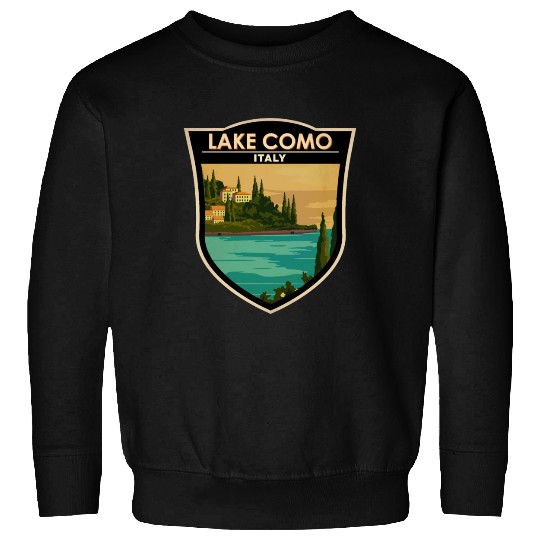 Lake Como Italy Travel Badge Sweatshirts