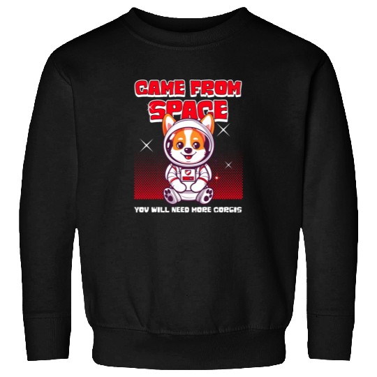 Cosmic Corgi: Interstellar Woof from Beyond Sweatshirts