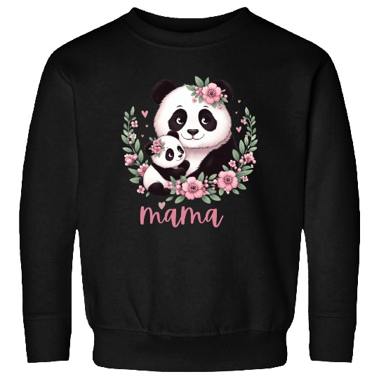 Panda Lover I Mama Panda And Cub Mother's Day Sweatshirts