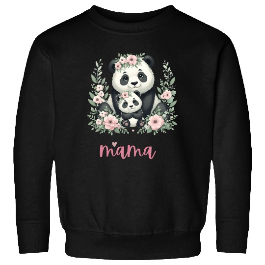 Panda Lover I Mama Panda And Cub Mother's Day Sweatshirts