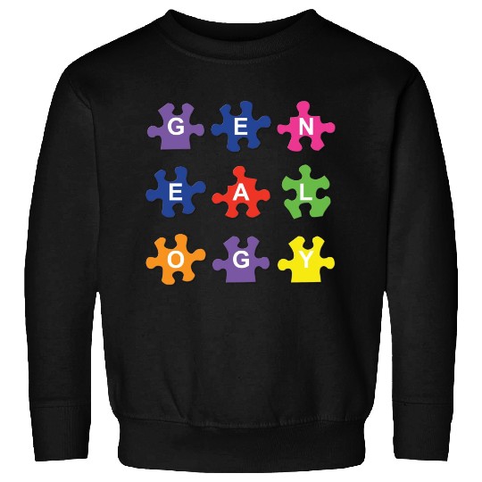 Genealogy Jigsaw Puzzle Pieces Sweatshirts