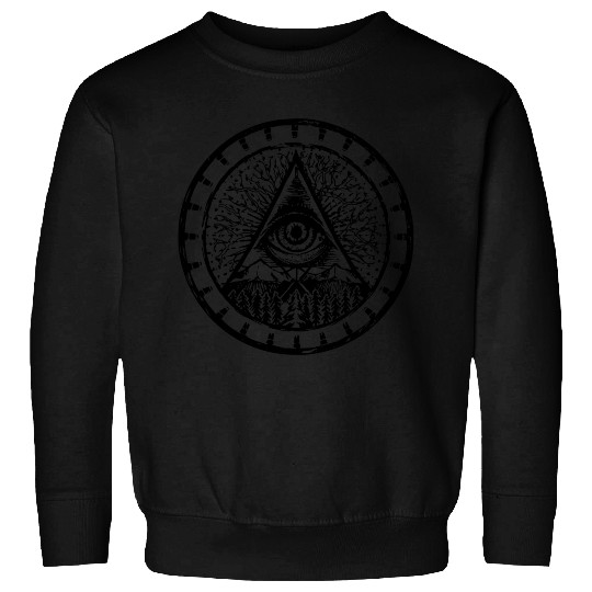 Nature's Illumination: Forest Triangle Sweatshirts