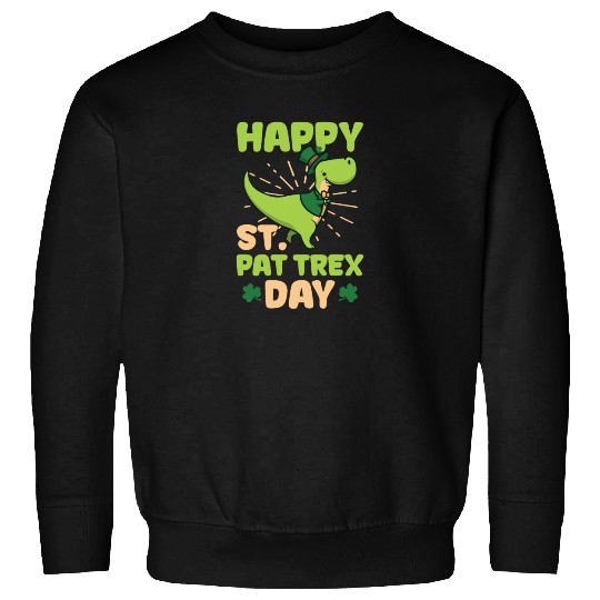 Funny St Patricks Day Happy St. Pat T-Rex Day Sweatshirts