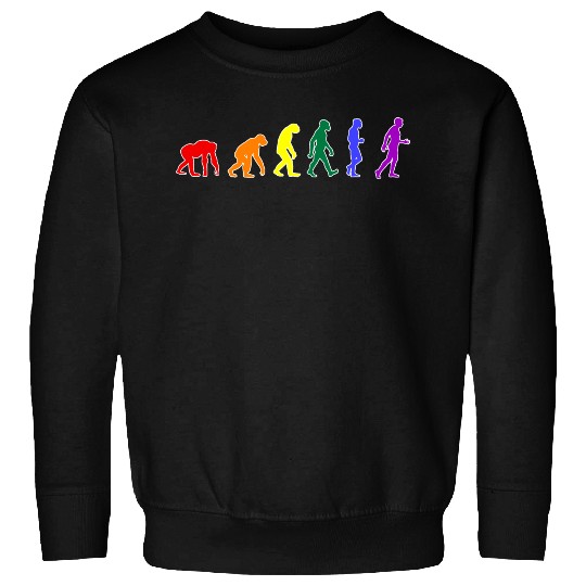Rainbow Evolution (White Outline) Sweatshirts