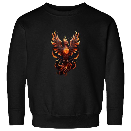 Fiery Phoenix Tattoo Design - Flight of Rebirth Sweatshirts