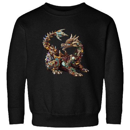 Emerald Majesty: The Jeweled Dragon Sweatshirts