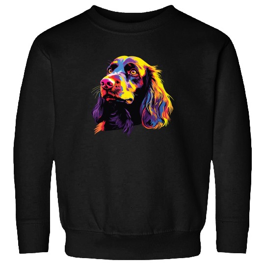 Watercolor Colorful Boykin Spaniel Sweatshirts