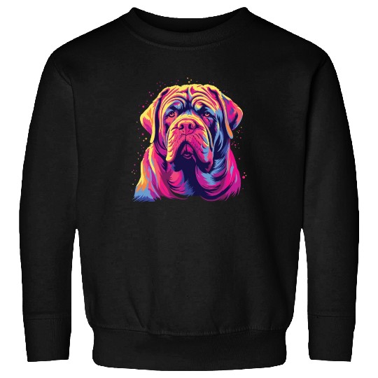 Watercolor Colorful Neapolitan Mastiff Sweatshirts