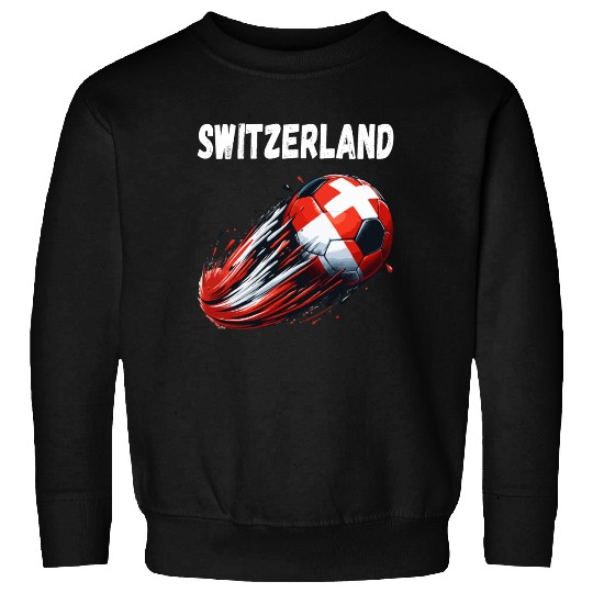 Switzerland Footballgraphic illustrationsoccer mot Sweatshirts