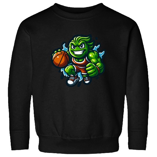 Green Basketball Mascot Sweatshirts
