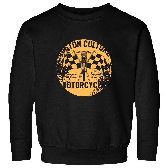 Vintage Motorcycle garage logo emblem Sweatshirts