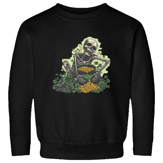 St Patricks Skeleton Pot of Gold Sweatshirts