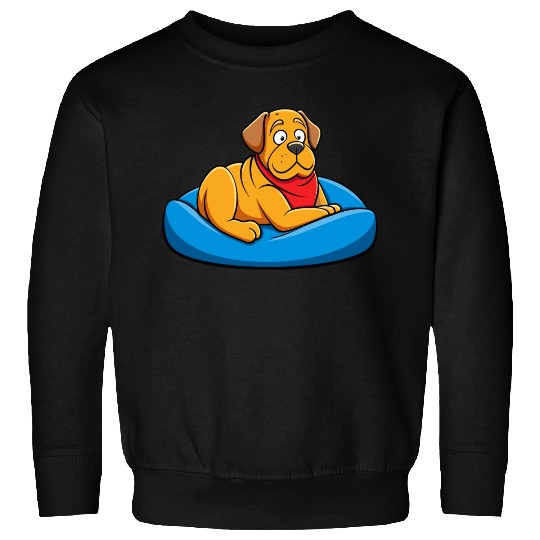 Relaxed Mastiff Lounging on Big Cushion Art Sweatshirts