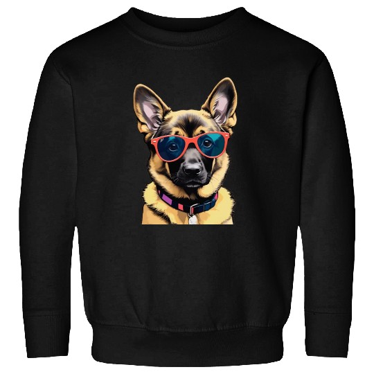 Cute German Shepherd Pop Art Sweatshirts